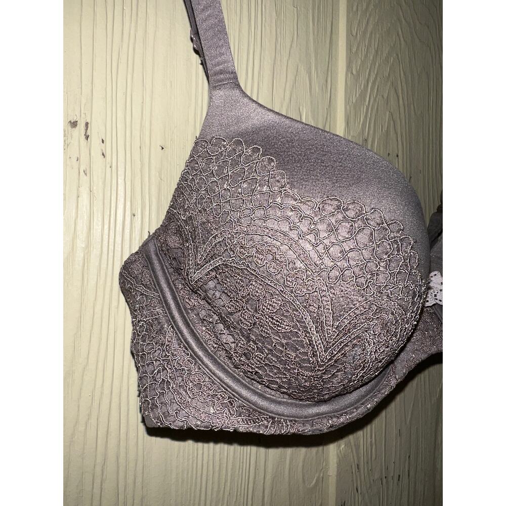 34C Body By Victoria's Secret Bra Lined Demi Lace Underwire Gray Taupe Underwire - Picture 3 of 6
